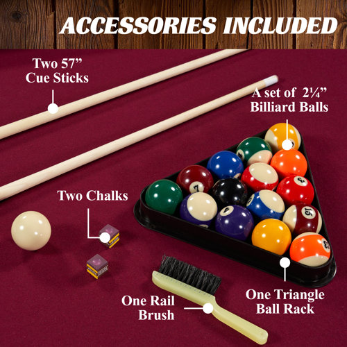 Barrington Billiards Company Pool Table with Playing Accessories